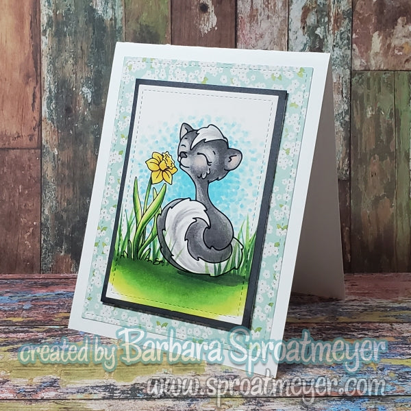 Skunk with Daffodil