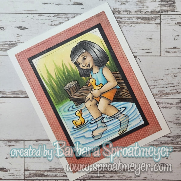 Girl with Ducks Dock