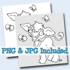 Cow with Butterflies