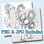 Girl with Sunflowers